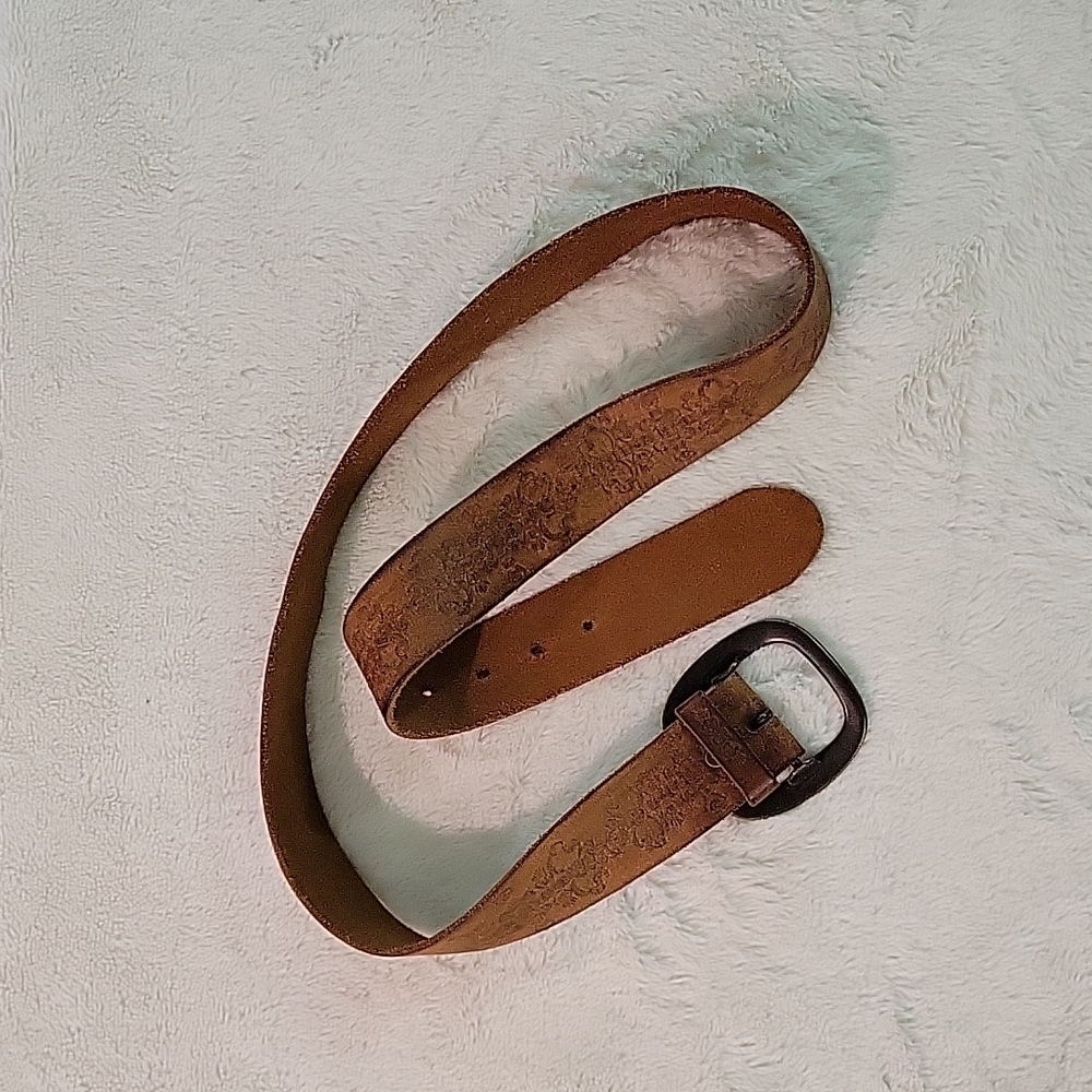 Brown leather belt